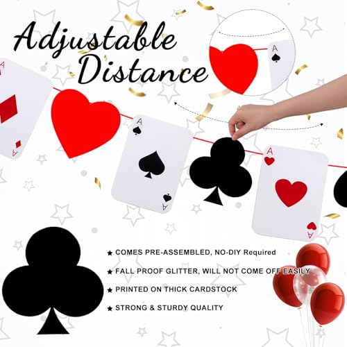 Poker Theme Party Banner - 10 Ft Classic Style Decoration