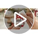 Vesici 2 Pcs 3 Inch Vintage Christmas Red & White Toile Salt and Pepper Shakers