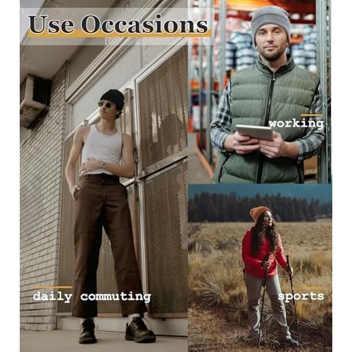 100% Cotton Beanies for Men Women Cotton Hats Soft Warm Unisex Cuffed Plain Skull Hat Autumn Winter Slouchy Knitted Cap