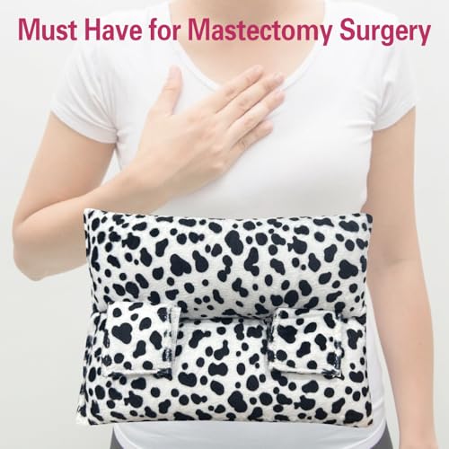 Chemo Port Seatbelt Pillow - Post-Surgery Mastectomy Comfort (Black/White)