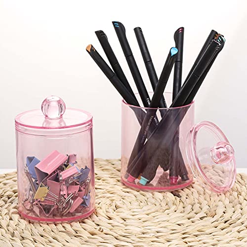 Tbestmax 3 Pack Makeup Organizer Jars - Cotton Swab Holder