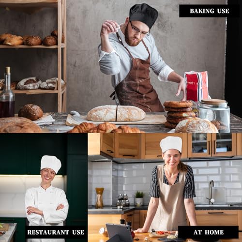 TIESOME 2PCS Adjustable Chef Hats - Reusable Cotton Cooking Caps