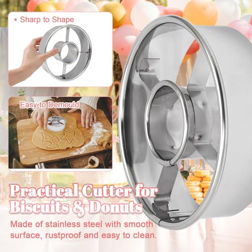 Luomorgo 2-Pack Stainless Steel Donut Cutter - 3.15 Inch Baking Tool