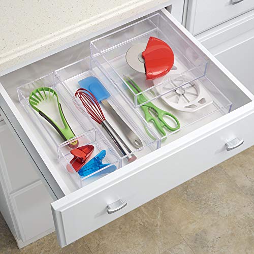 iDesign Clarity 8x8 Clear Countertop Vanity Tray - Organizer for Bathroom & Bedroom
