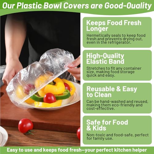 70 Pcs Reusable Bowl Covers Set - 5 Sizes for Food Storage