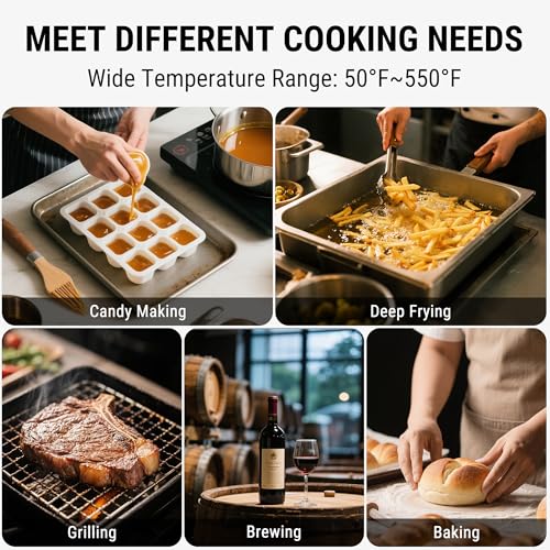 TempPro 9" Mechanical Candy & Deep Fryer Thermometer with Pot Clip