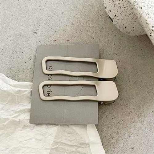 Metal Wave Hair Clips Silver Y2k Hair Accessories for Women Girls