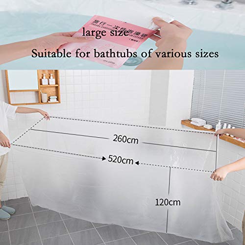 XXYXXY 10-Pack Disposable Bathtub Liners, Portable Plastic Bath Covers
