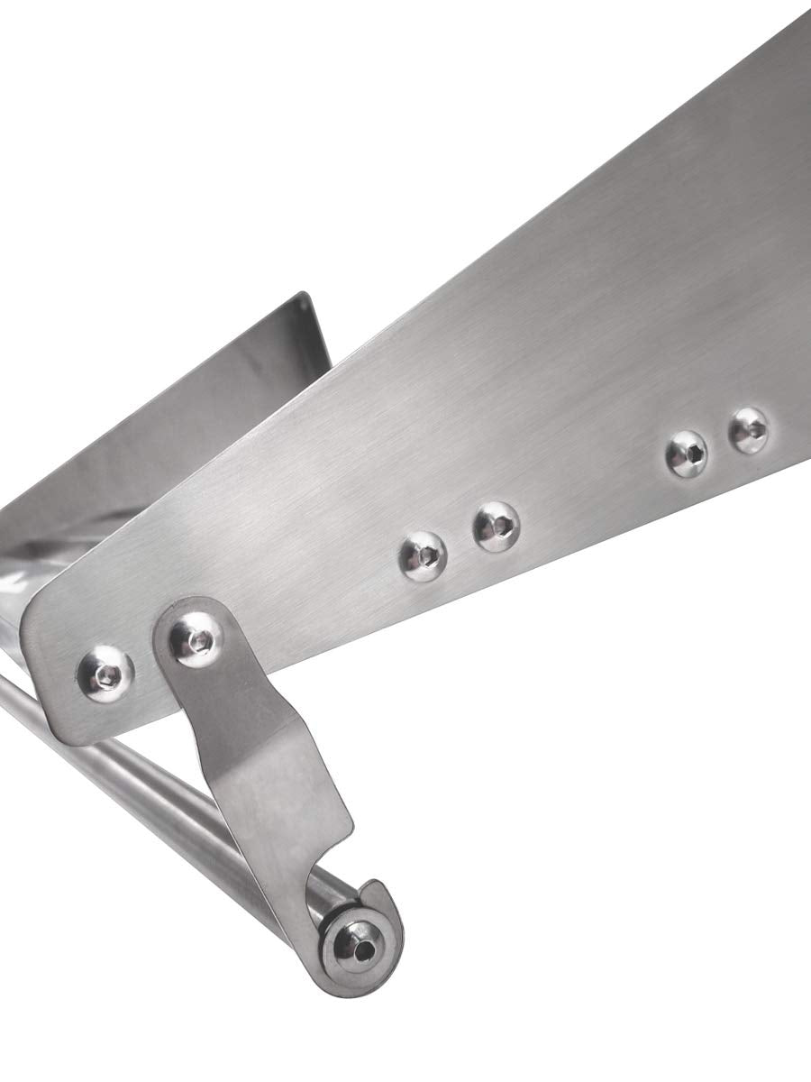 Mecete 304 Stainless Steel Standard Wall Shelf, Cookware Storage Organizer, Kitchen Wall Pot Pan Rack,With 6 Hooks, Capacity 60 lb (39.3" x 11.5"-hang)