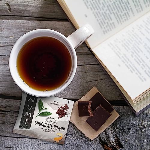 Numi Organic Chocolate Pu-erh Tea Bags - 100 Count, High Caffeine