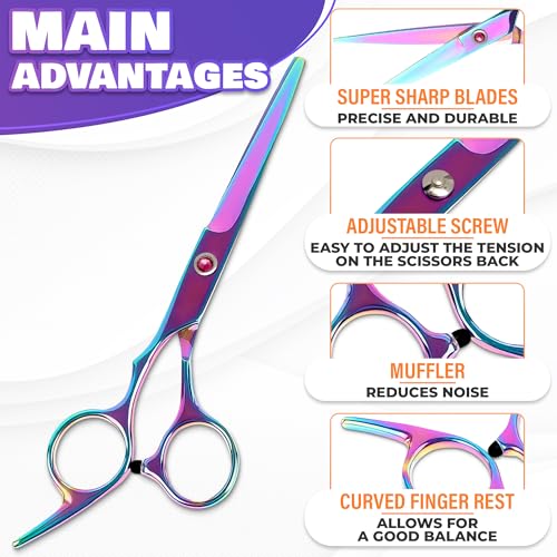Hair Scissors 6.5 x 2.2 In, Cutting for Hairstylists | Durable,