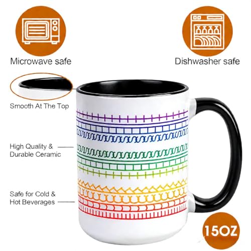 15oz Black Funny Coffee Mug with Hidden Message - YKSINX