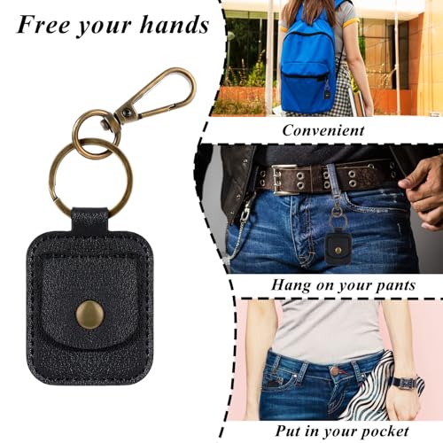 InnoHHustle Leather Ring Holder Keychain for Travel & Gym