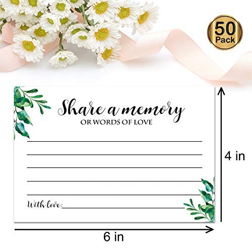 50 Share a Memory Cards - 4x6 for Celebrations & Memorials