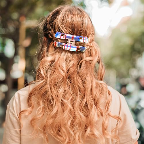 UNCSEL Checkered Claw Clip 4.3 Inch Non-Slip Aesthetic Hair Clip