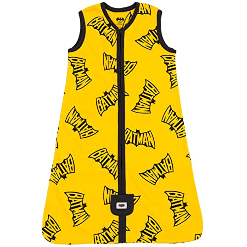 DC Comics Batman Baby Zip-Up Sleep Sacks - 2 Pack, Black/Yellow, X-Small