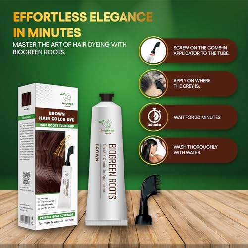 Biogreen Roots Herbal Hair Dye Brown 150ml Ammonia-Free