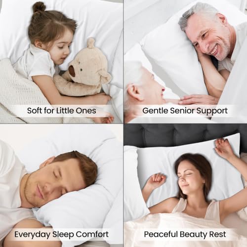 Queen Size Pillow Cases Set of 6 - Ultra Soft White Microfiber Covers