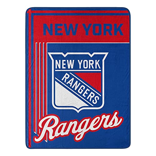 NORTHWEST Officially Licensed New York Rangers NHL Team Throw Blanket 46¡ȡ¿60¡È ? Licensed Microfiber Throw with Hockey Logos for Fans, Dorms, Game Day Couches & Fan Caves