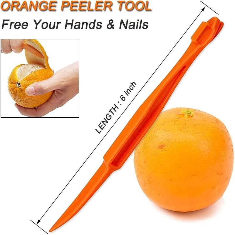 Cosmer Citrus Peeler Set - Easy Plastic Orange & Lemon Slicers