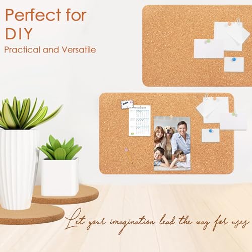 QPIX Rectangular Cork Trivets - 12" x 7" Heat Resistant Hot Pads (2 Pcs)