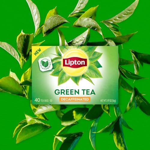 Lipton Decaffeinated Green Tea Bags - 40 Count, Unsweetened