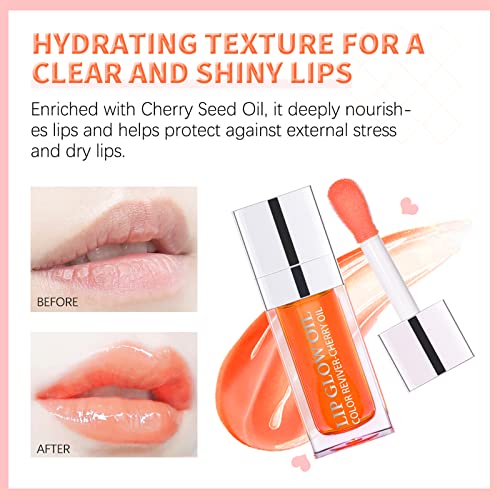 Gegong Hydrating Lip Glow Oil - 6ml Cherry Plumping Lip Gloss