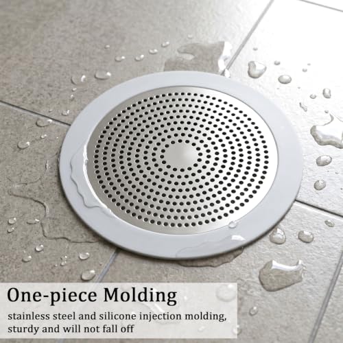 Universal Shower Hair Drain Catcher - 5.7 Inch Stainless Steel Strainer