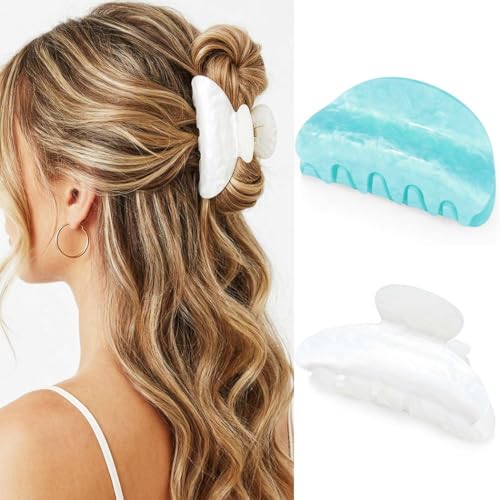 Fashey Acrylic Hair Claw Clip Medium Non-Slip Hair Accessory for Thick Hair