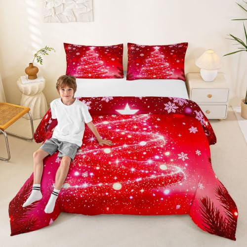 Kids Christmas Tree Comforter Set Full Size - Multi 8038 - Feelyou