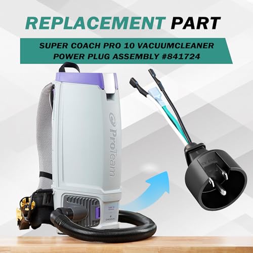 Replacement Power Cord & Switch for SuperCoach Pro 10 & 6 Backpack Vacuums