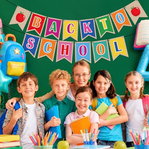 Back to School Banner & Apple Garland for Classroom Decor