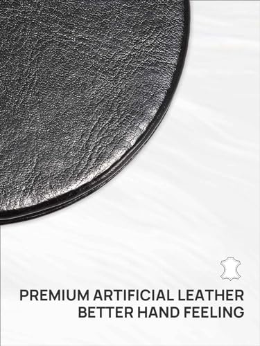 OMIRO 1X/10X Compact Magnifying Mirror for Travel - 2.8 in Black PU Leather