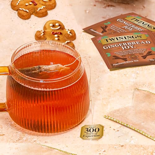 Twinings Gingerbread Joy Holiday Black Tea Bags, 20 Count