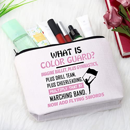 Color Guard Makeup Bag Canvas Cosmetic Pouch Marching Band Gift