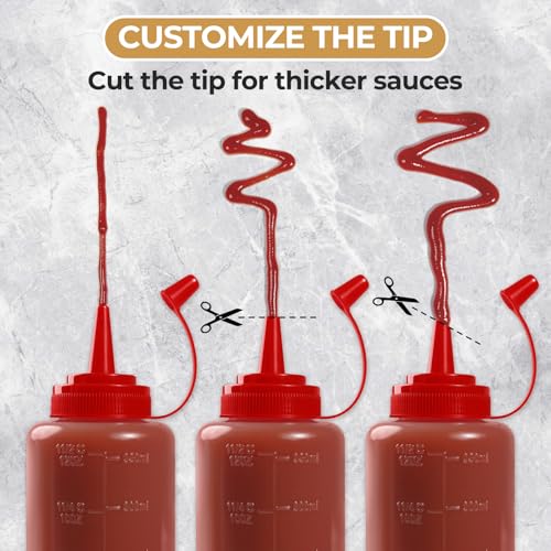 12 oz Condiment Squeeze Bottles - 3 Pack, Leakproof & BPA-Free