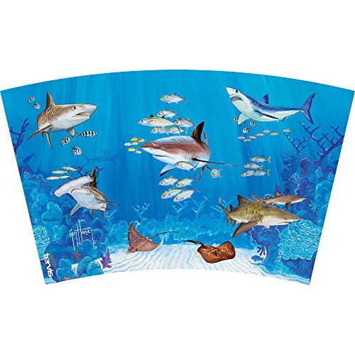 Tervis Made in USA Double Walled Guy Harvey Insulated Tumbler Cup Keeps Drinks Cold & Hot, 16oz, Shark Collage