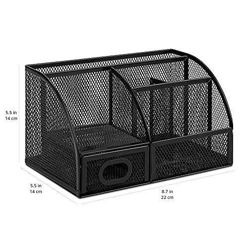 Amazon Basics Mesh Pen Holder - Durable Desktop Organizer