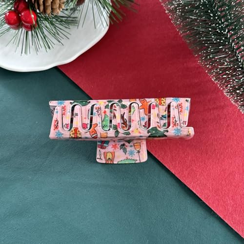 LYLYNB Christmas Hair Claw Clips Large Non-Slip Holiday Hair Accessories