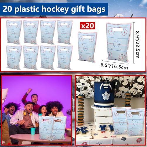 130PCS Hockey Party Favor Set - Keychains, Gift Bags, Stickers & More