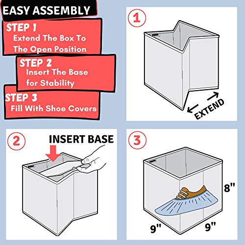 Realtor Shoe Cover Box - Foldable Bin for Open Houses & Listings