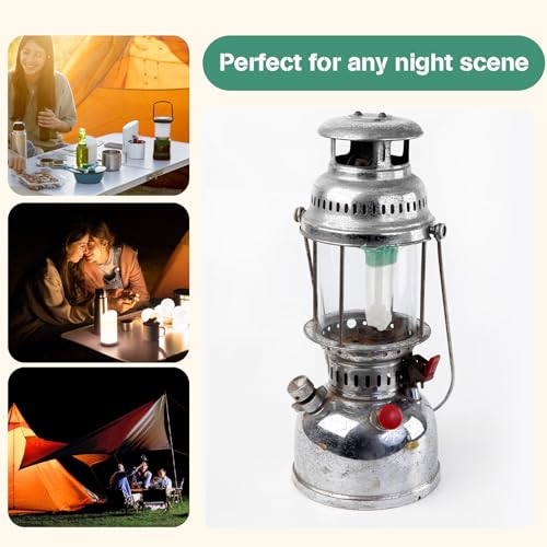 10Pcs Cotton Yarn Tie-Down Lampshades for Propane Lanterns, Coleman Lantern Mantles, Ropane Lantern Mantle 3.9x3.1in£¨White/Green£©