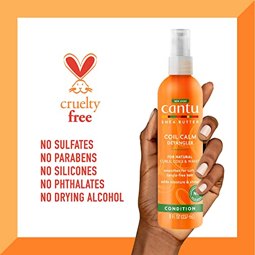 Cantu Coil Calm Detangler with Shea Butter for Natural Hair 8 fl oz