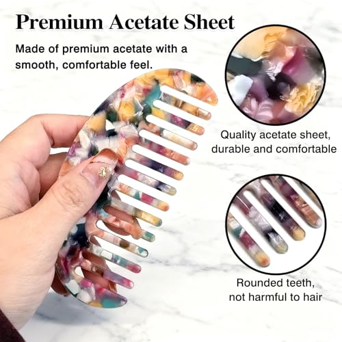 Gmlawsc Anti-Static Wide Tooth Travel Comb for Curly and Thick Hair