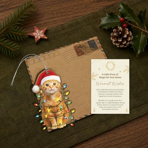 Cute Cat Christmas Ornament 2026 - Festive 4-Inch Acrylic Decor