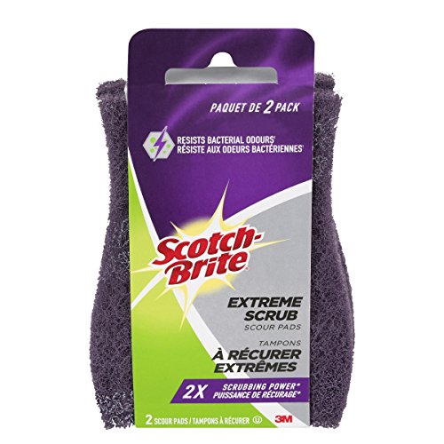Scotch-Brite Extreme Scrub Scour Pad, Antimicrobial Cleaning Pads - 2 Pack