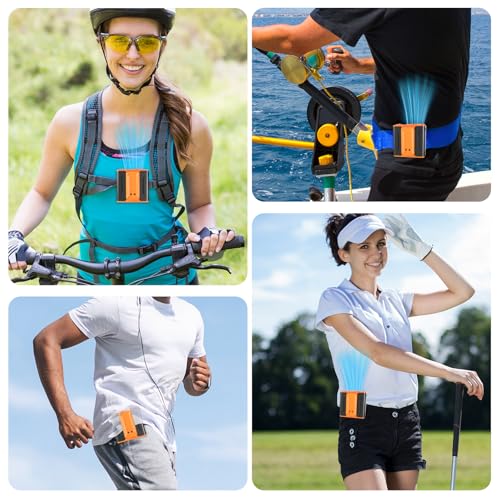 AOJLZF Portable Waist Fan F13-10000mAh - 4-Speed Hands-Free Neck Fan