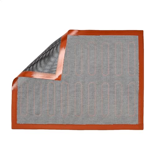 Amazon Basics 15.7 x 11.8 Inch Non-Stick Silicone Baking & Pastry Mat - Reusable, Heat Resistant, Non-Slip, Easy Clean, 2 Pack