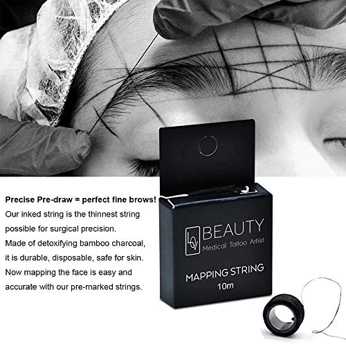 BOLUOYIN Pre-Inked Brow Mapping String for Microblading & PMU