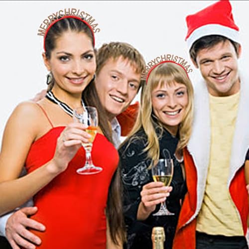 COCIDE Christmas Crystal Rhinestone Headband for Women Holiday Hair